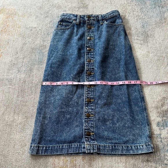 NWOT Lee Vintage MIDI Skirt Acid Wash size 26. High Waisted. - Picture 4 of 12